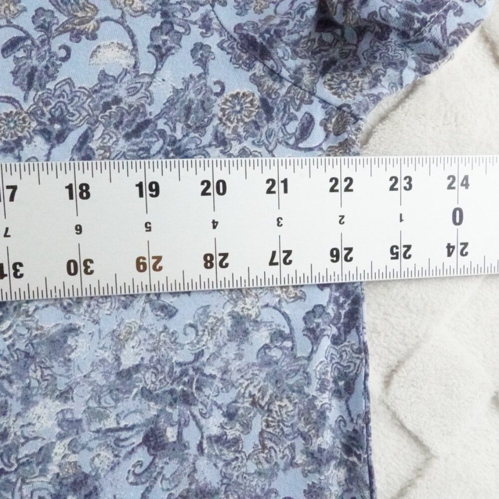 J.Jill T-Shirt Dress Womens Large Floral Print V-Neck Short Sleeve - Picture 6 of 12